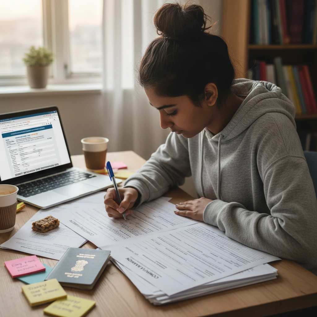 Chuẩn bị tài liệu cho hồ sơ và xin visa du học Mỹ.