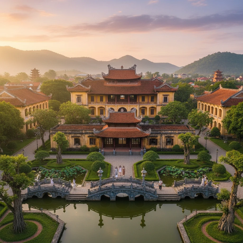 Đại học Y Dược Huế nổi bật với vẻ đẹp truyền thống.