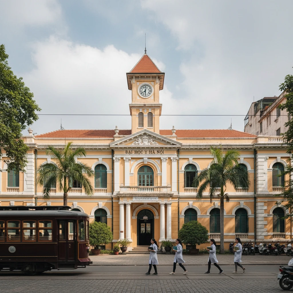 Đại học Y Hà Nội nổi bật về kiến trúc lịch sử và danh tiếng.