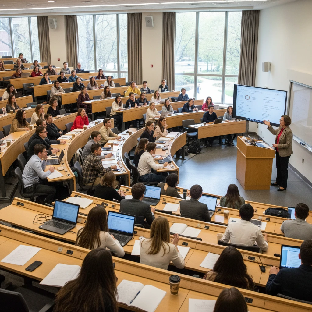 Giảng đường tại trường đại học Mỹ với các chuyên ngành nổi bật