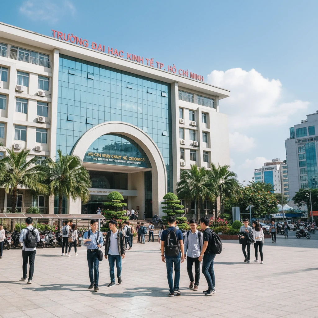 Hình ảnh đại học kinh tế TP.HCM với sinh viên