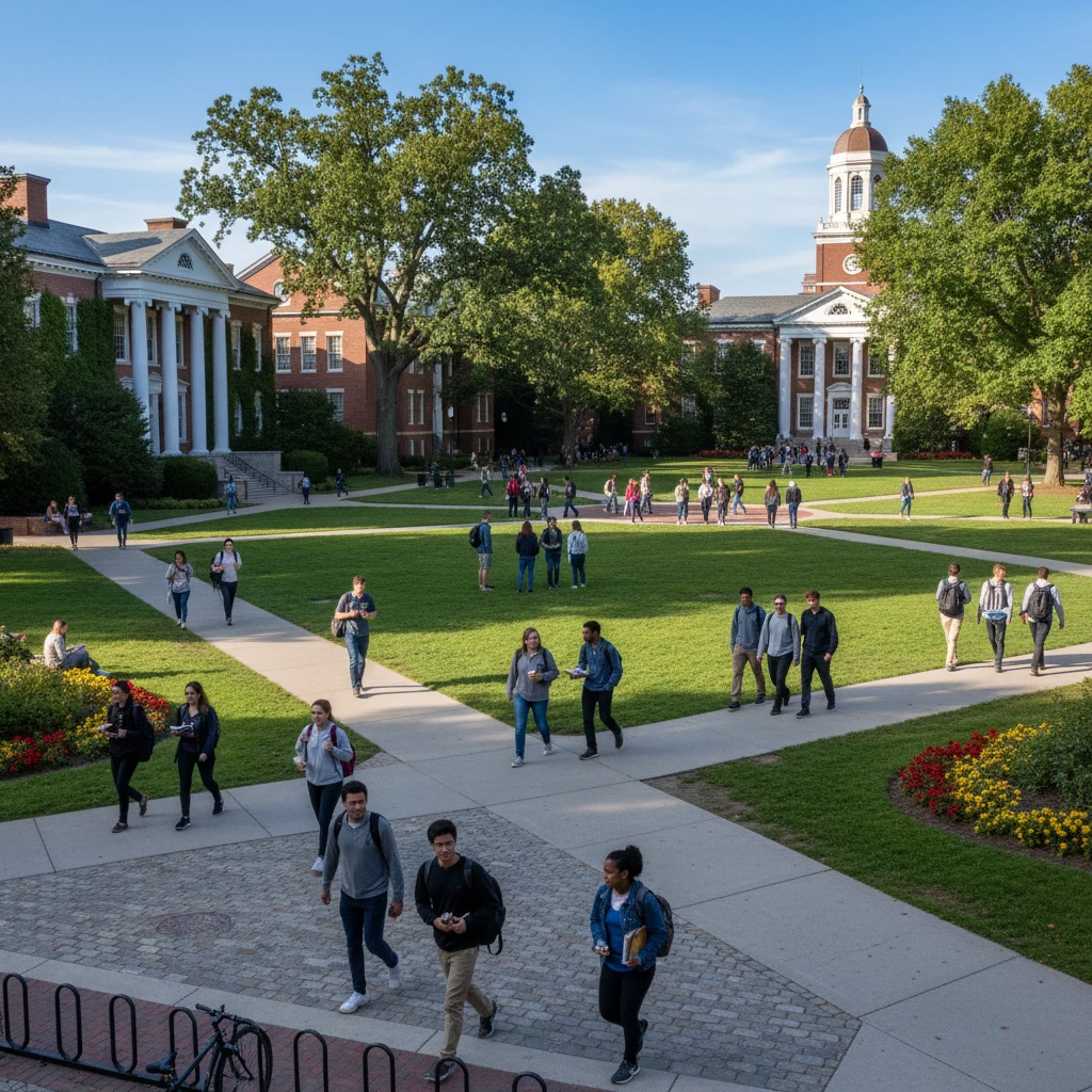 Hình ảnh khuôn viên đại học Mỹ