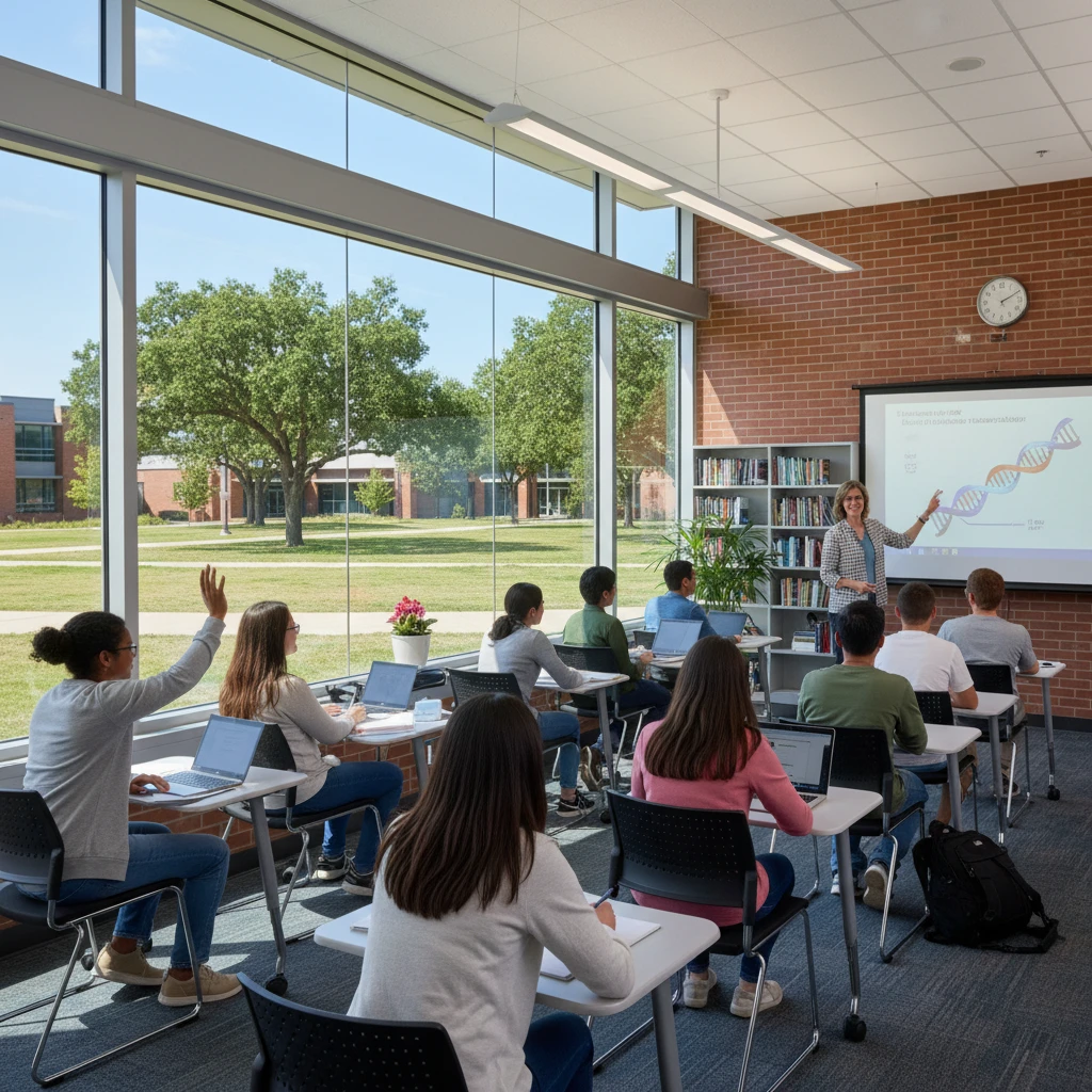 Hình ảnh lớp học cao đẳng cộng đồng Mỹ