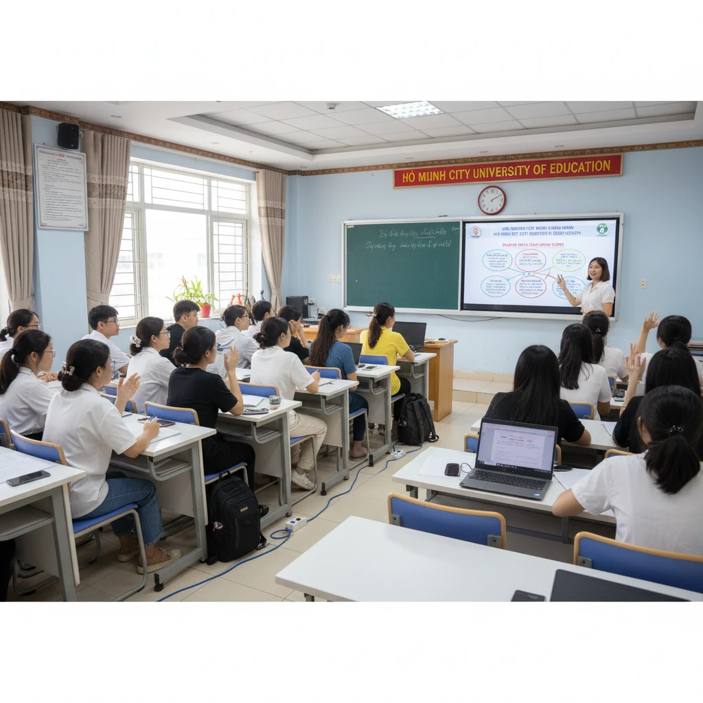 Hình ảnh lớp học tại đại học sư phạm TP.HCM