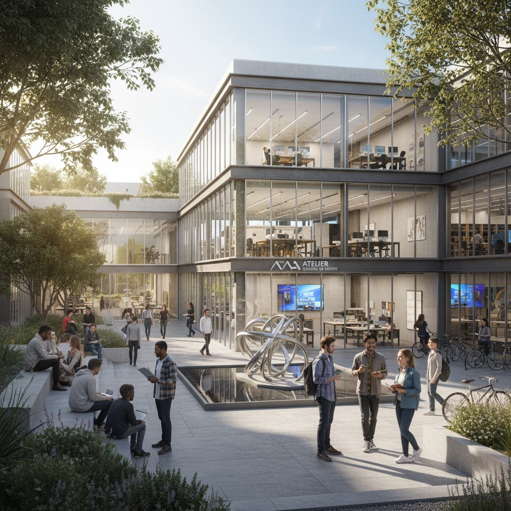 Hình ảnh trường đại học quốc tế với ngành thiết kế đồ họa