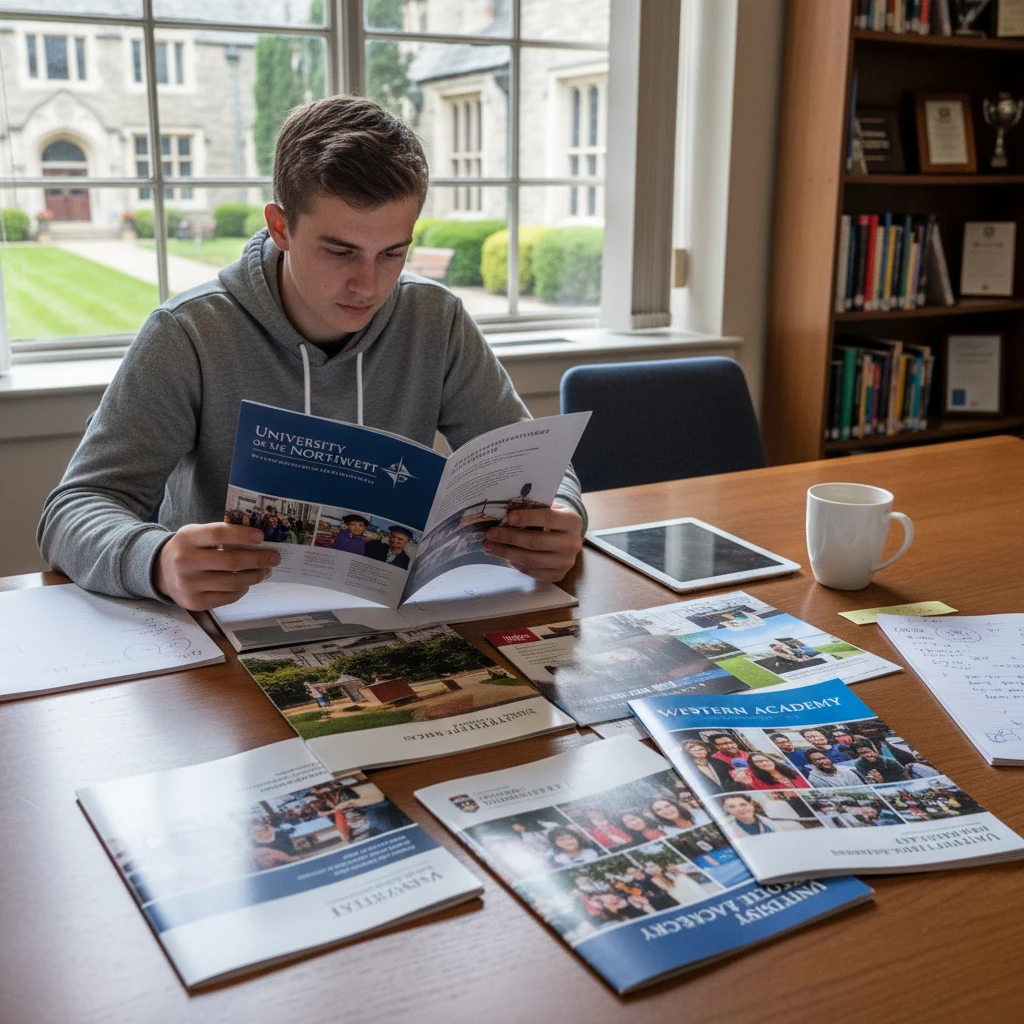 Học sinh tìm hiểu thông tin trường đại học Mỹ