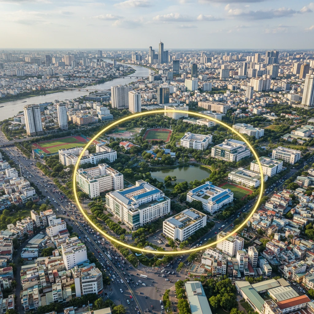 Khuôn viên ĐHQG-HCM và bối cảnh TP.HCM