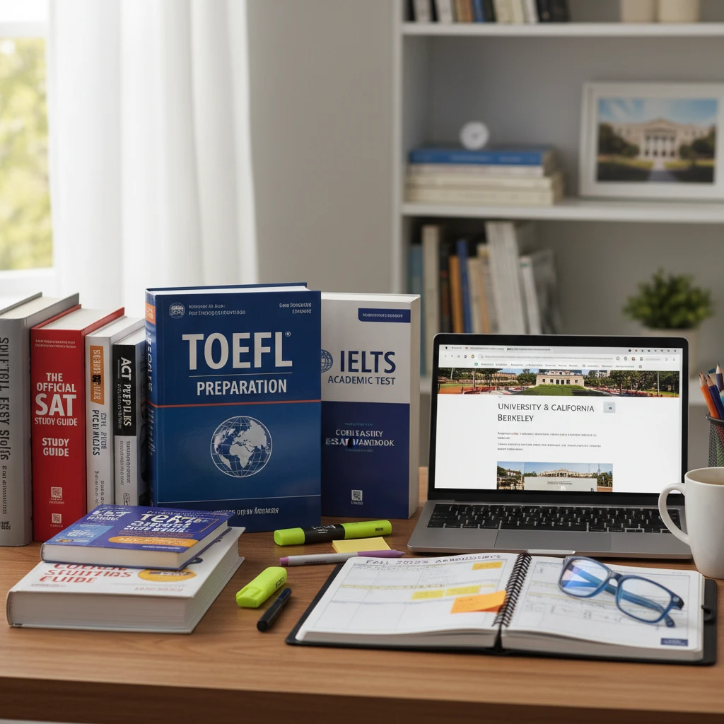 Sách luyện thi chuẩn hóa cần thiết cho nhập học đại học Mỹ.