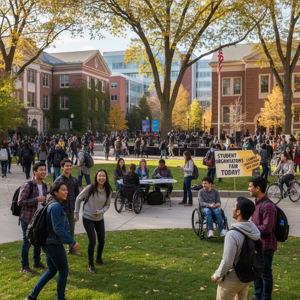 Sinh viên đa dạng văn hóa tại trường đại học Mỹ